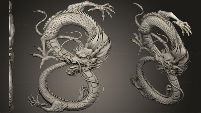 Статуэтки грифоны и драконы (Дракон 1 —(8), STKG_0134) 3D модель для ЧПУ станка